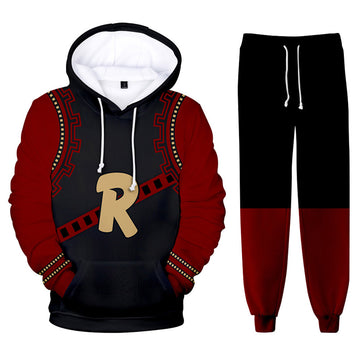 Anime My Hero Academia Kirishima Eijiro Conjunto de pantalones Sudadera con Capucha Estampada Unisex.